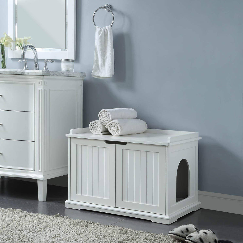 Cat Washroom Storage Bench, Litter Box Cover C52894