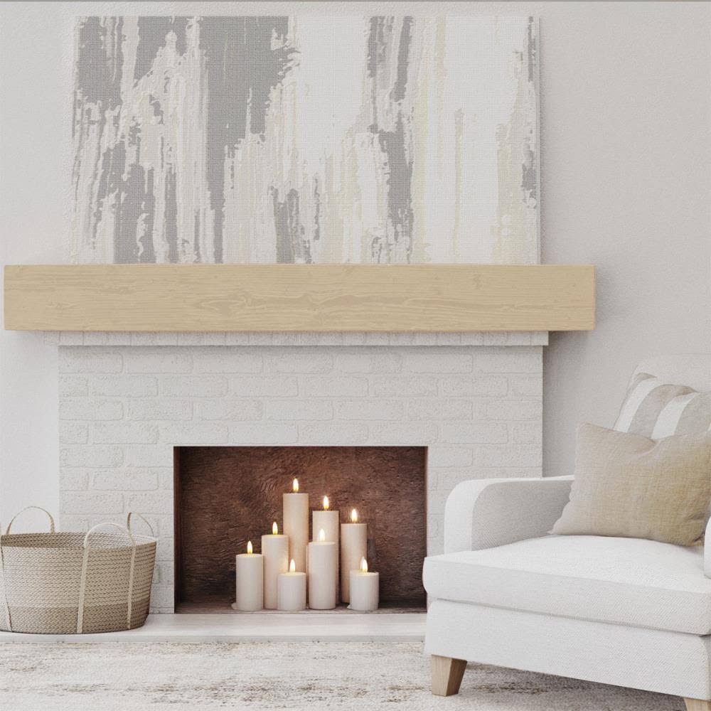 Sandblasted Faux Wood Fireplace Mantel E376