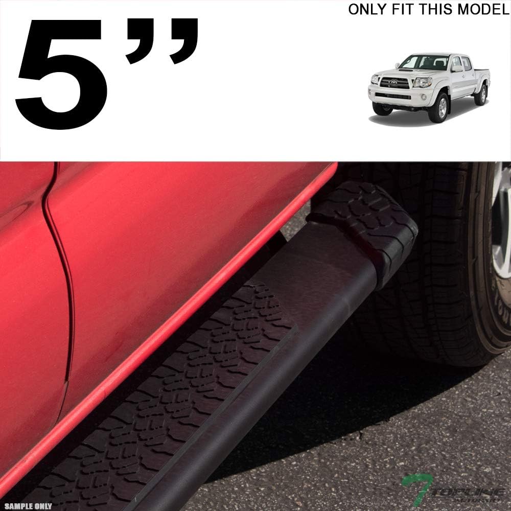 Matte Black Aluminum Side Step Rail Running Boards V2553