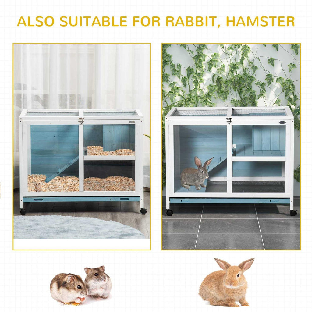 2-Story Wooden Rabbit Hutch B42811