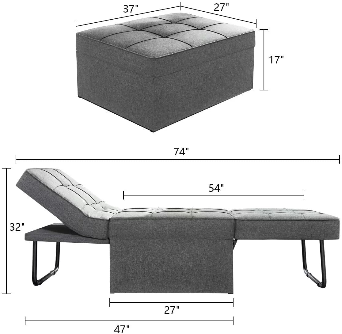 Dark Gray Convertible Sofa Bed G784961