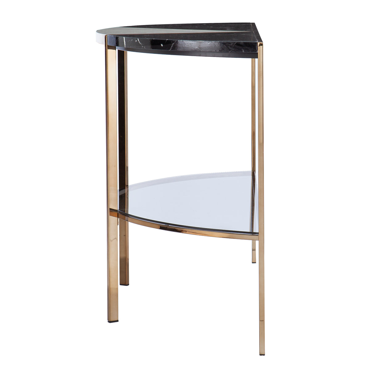 Half Moon Faux Marble Console Table K41532