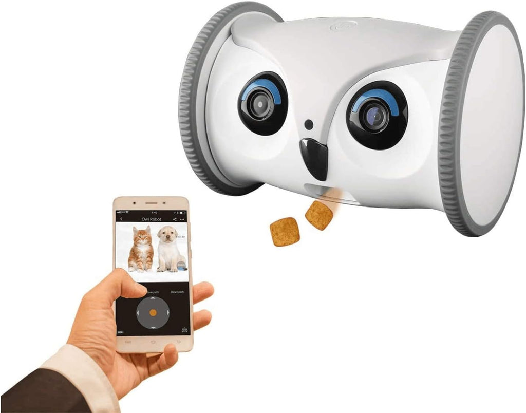 Owl Robot Pet Camera with Treat Dispenser J2781