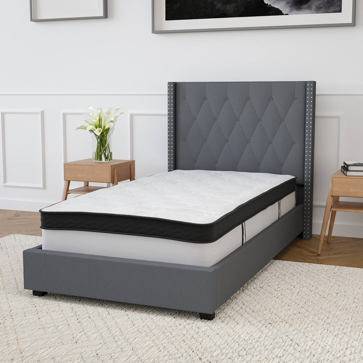 12 inch Twin Hybrid Pocket Spring Memory Foam Mattress A715