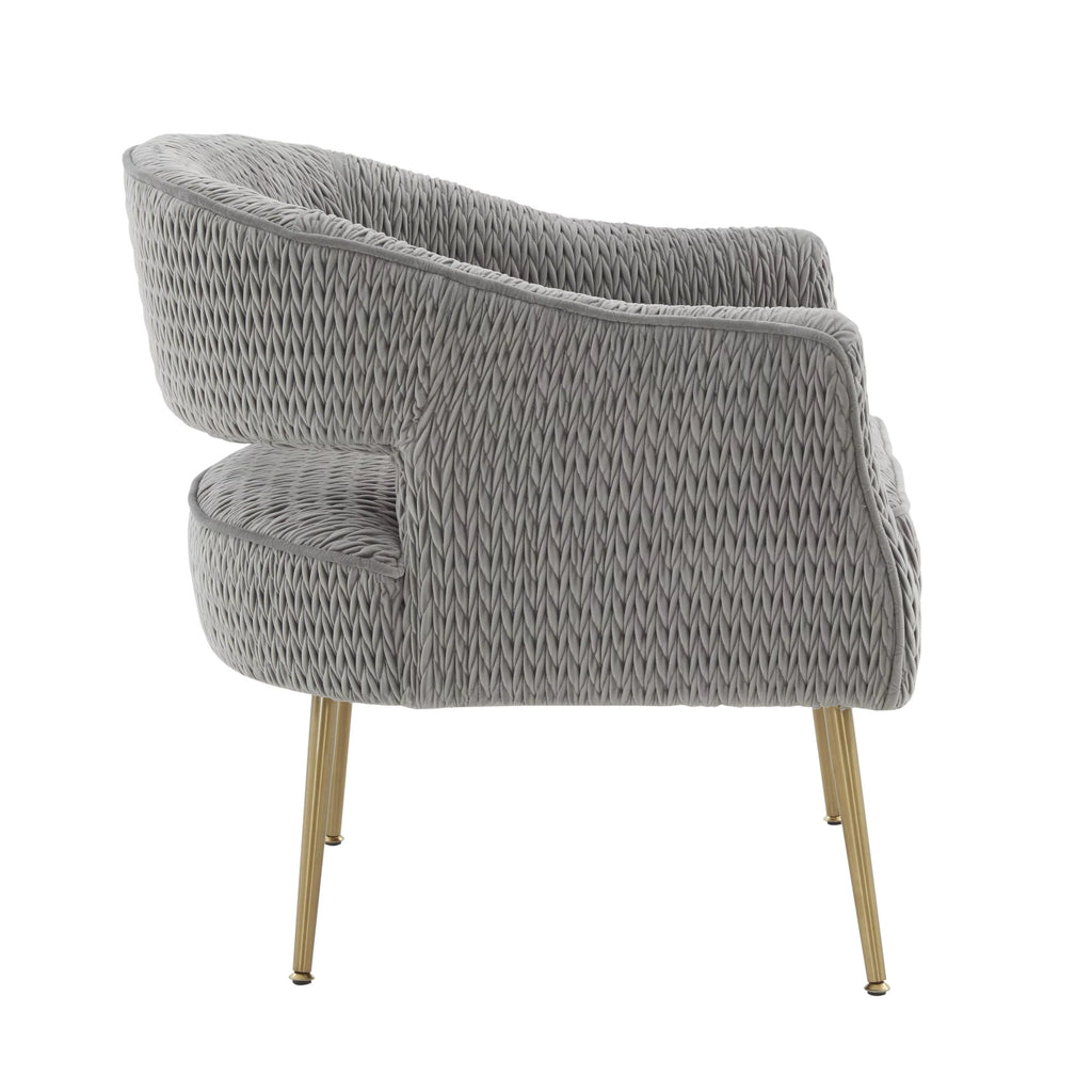 Grey Velvet Accent Chair R9075