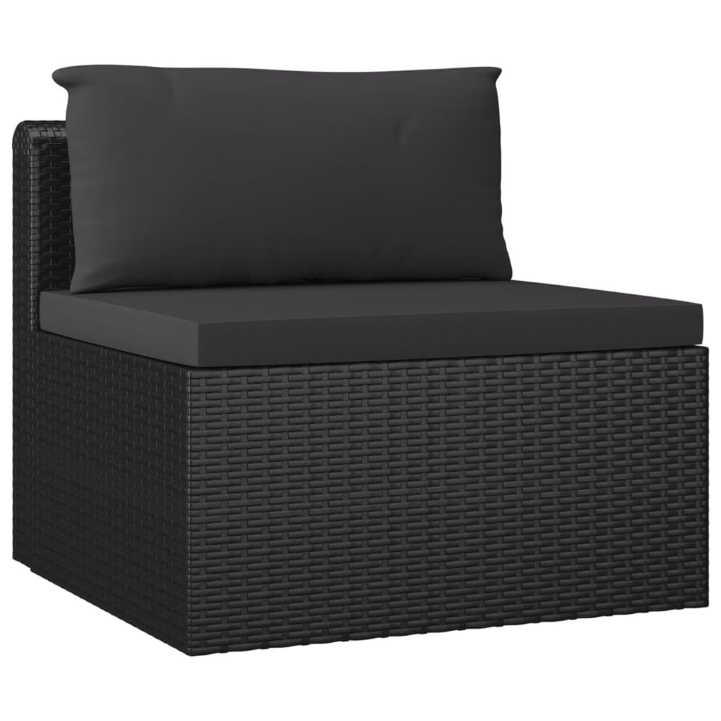 4 Piece Poly Rattan Patio Sofa Set with Cushions O11020