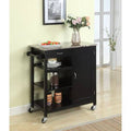 Black Marble Kitchen Island Serving Cart with Storage Drawer P6783