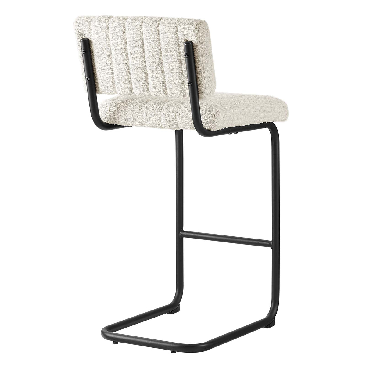 Black Ivory Boucle Counter Stools Set of 2 K1623