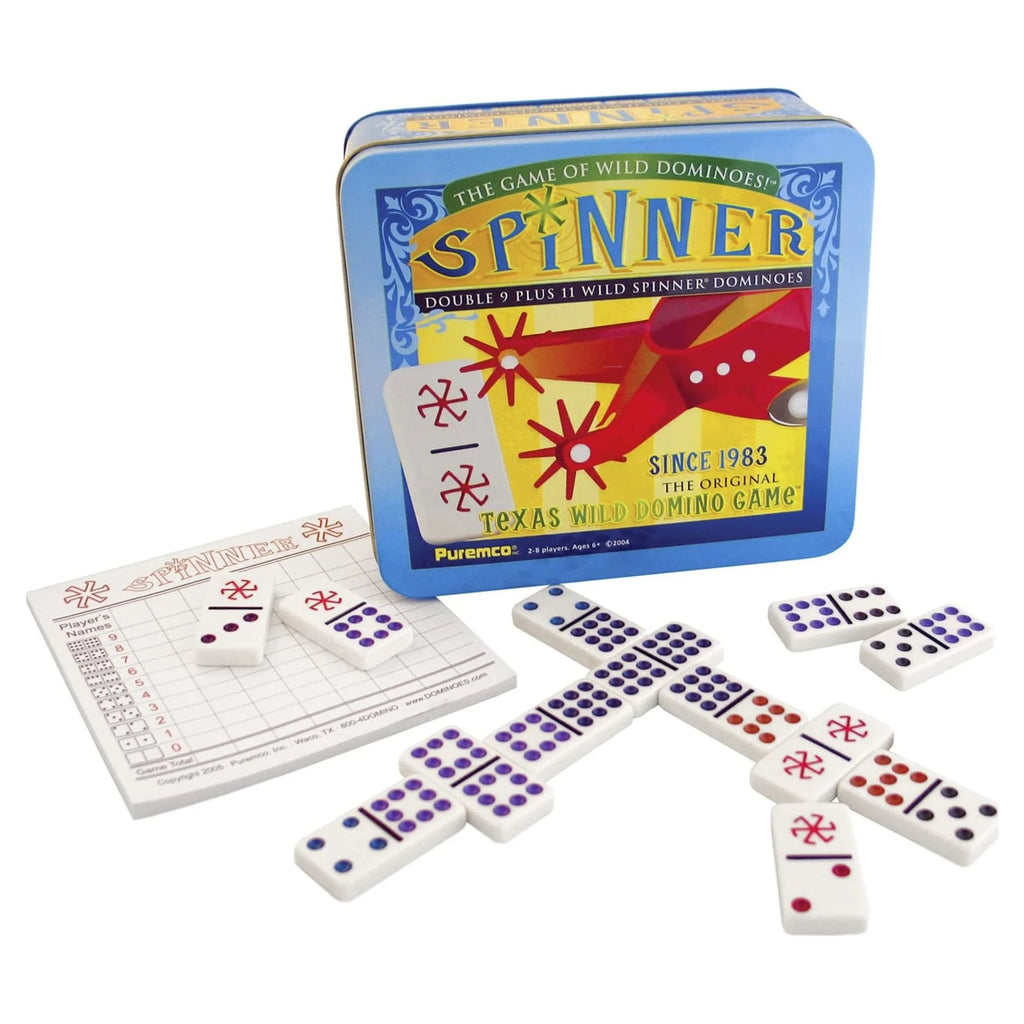 Spinner Game of Wild Dominoes in On-the-go Travel Tin B134