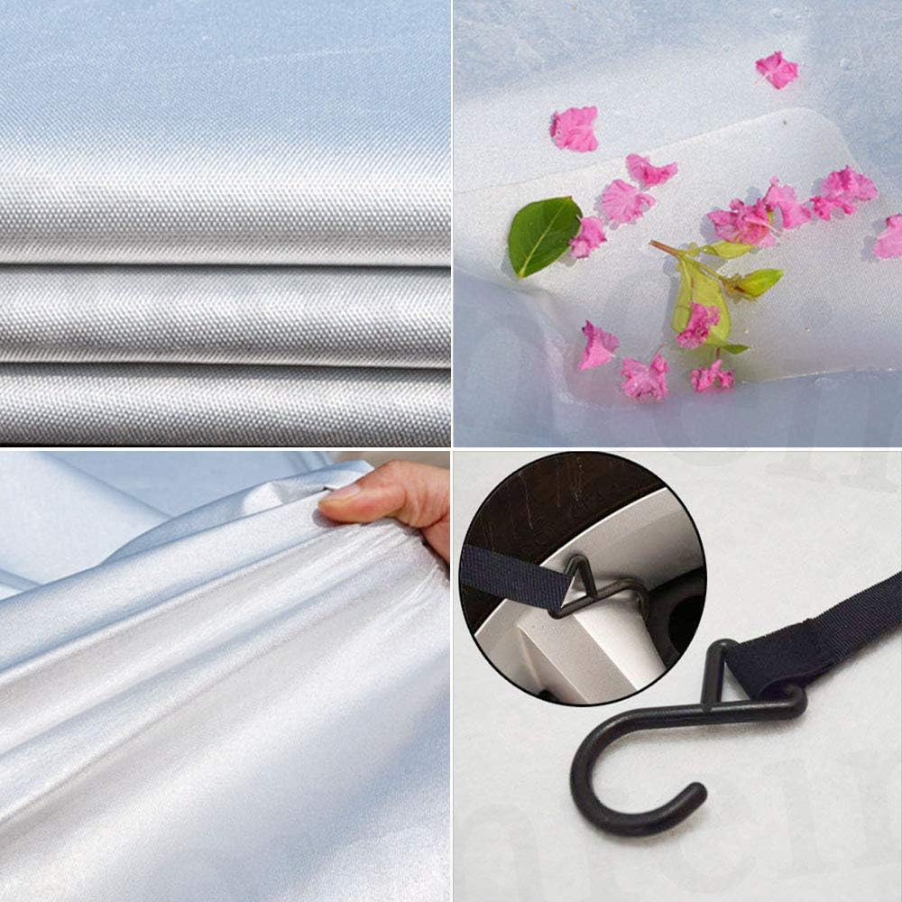 Half Car Cover with Cotton Waterproof Dustproof UV Resistant Snowproof Universal Fit Sedan Length 176'' to 194'' Z513