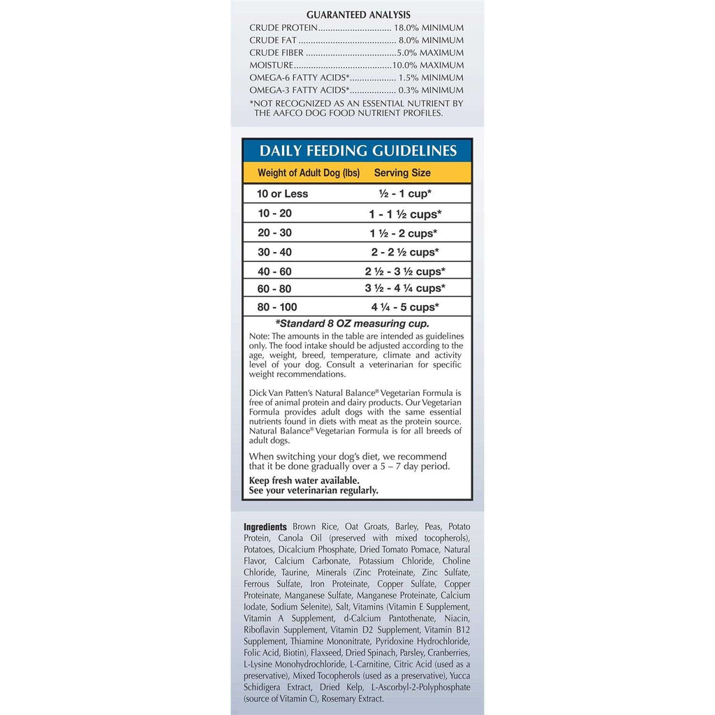 Limited Ingredient Vegetarian Recipe Dry Dog Food Q162820
