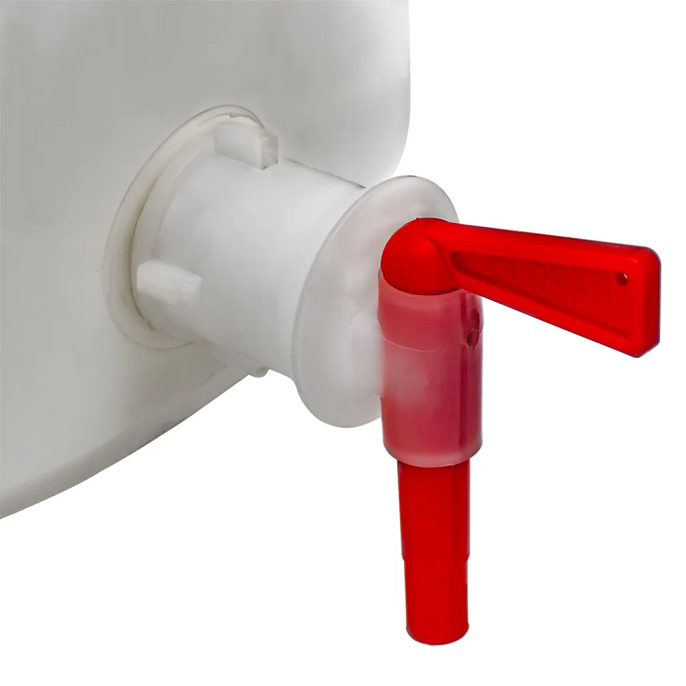 6 gal. Round White Plastic Beverage Dispenser C160831