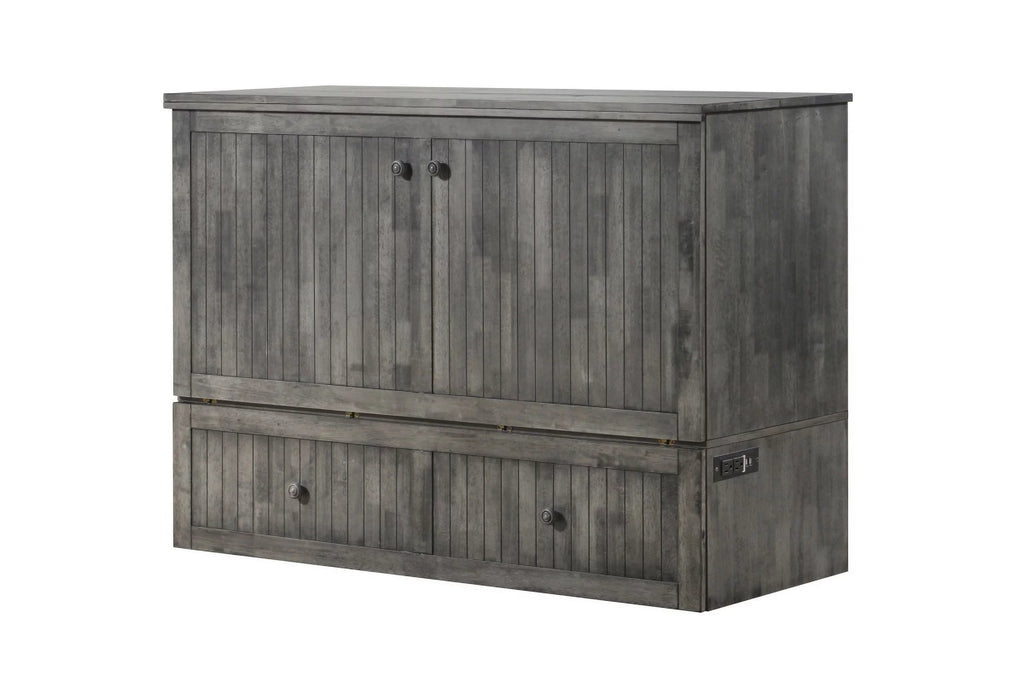 Queen Murphy Cabinet Bed with Charging Station E553155