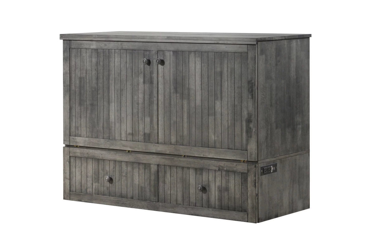 Queen Murphy Cabinet Bed with Charging Station E553155