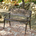 Copper Cast Aluminum Bench G156713