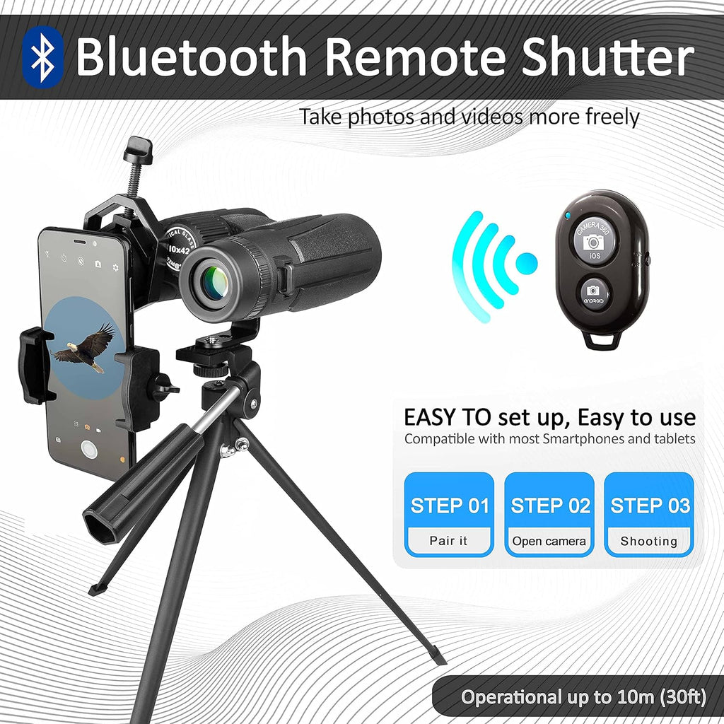 10x42 Waterproof Binoculars with Tripod and Carrying Bag G479