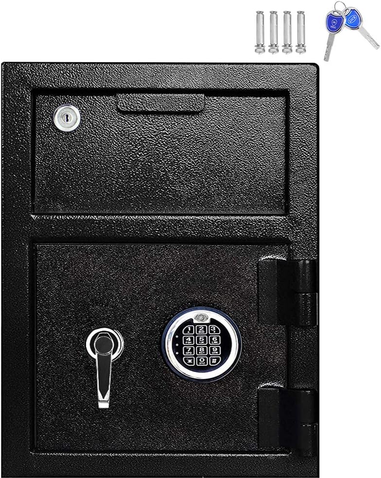 Black Steel Drop Slot Depository Safe with Digital Combination Lock T913