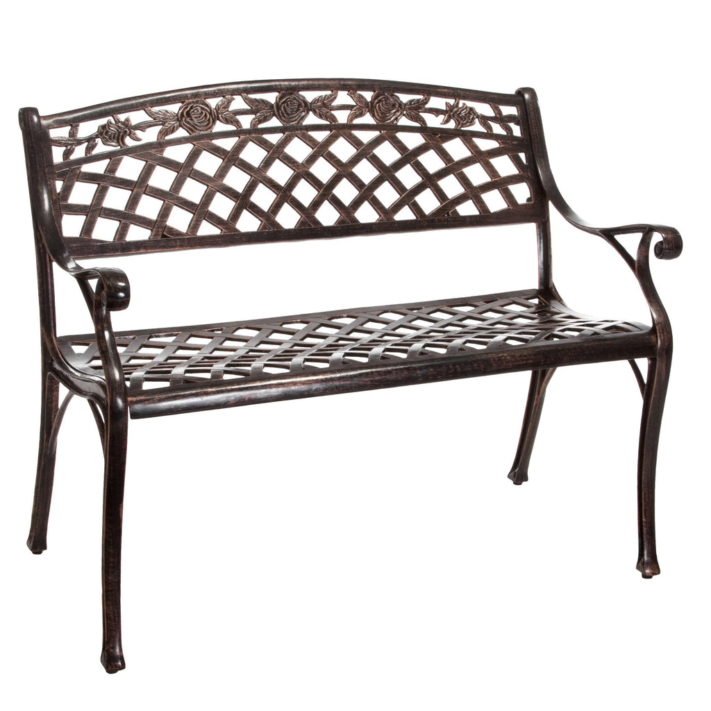 Copper Cast Aluminum Bench G156713