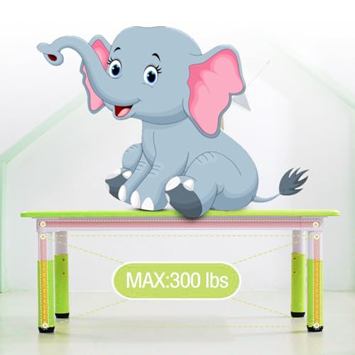Height Adjustable 6 Seats Kids Table and Chairs Set Q73327