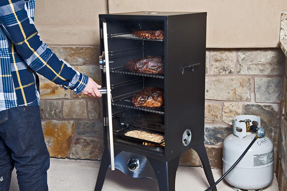 18 in. x 16 in. x 44 in. Vertical Smoker O443