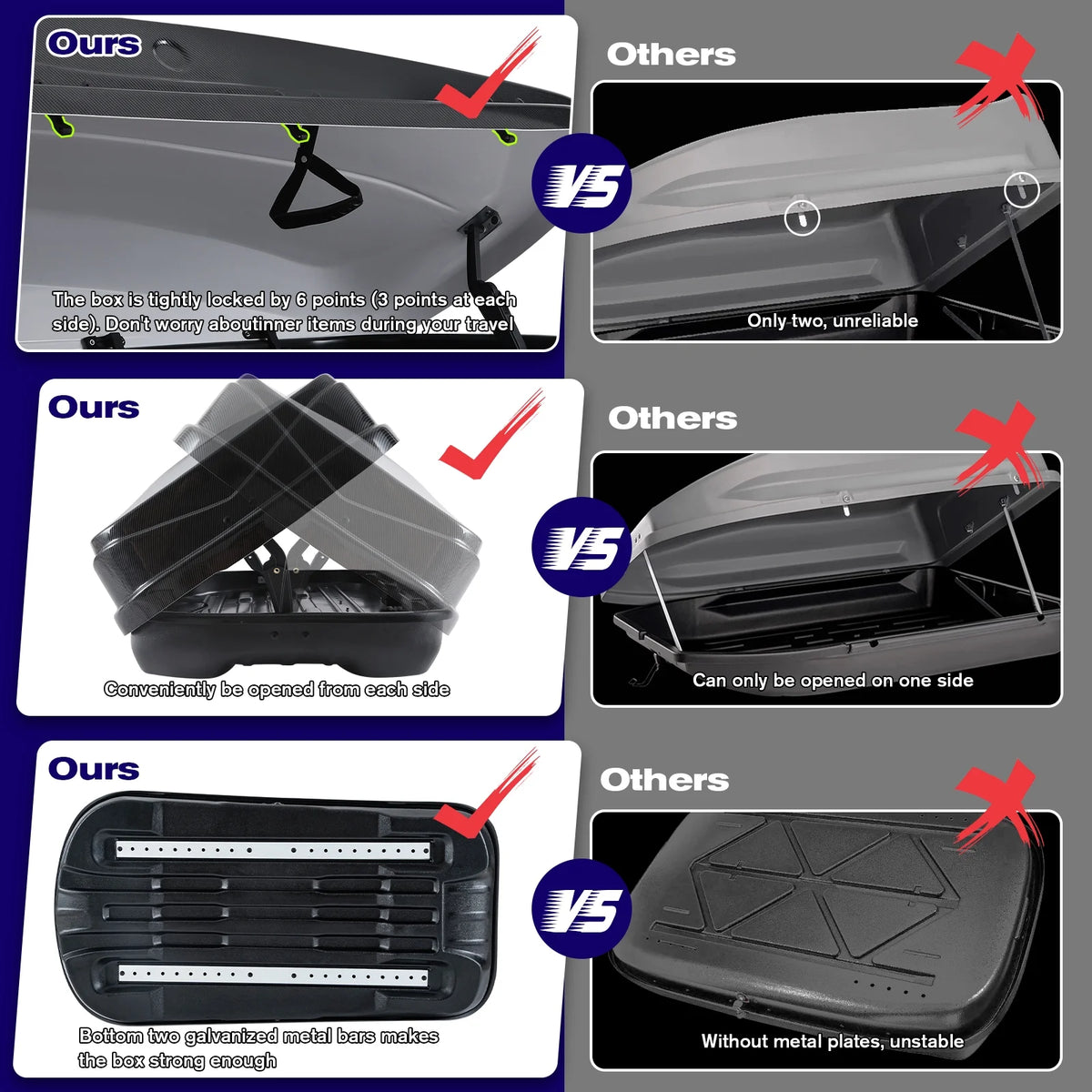Carbon Fiber Rooftop Cargo Box Luggage Carrier B222