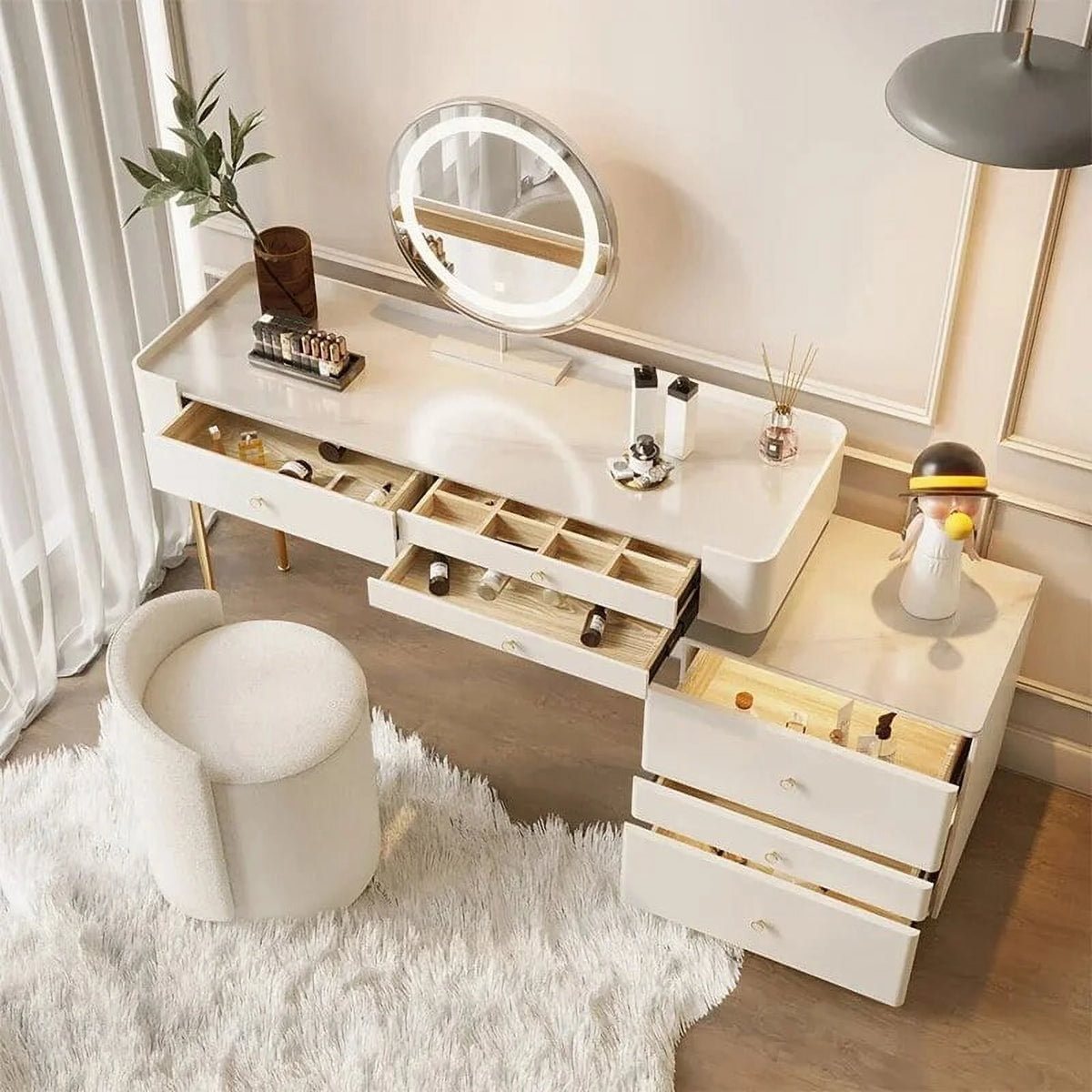 Modern Minimalist Wooden Vanity Table O389638
