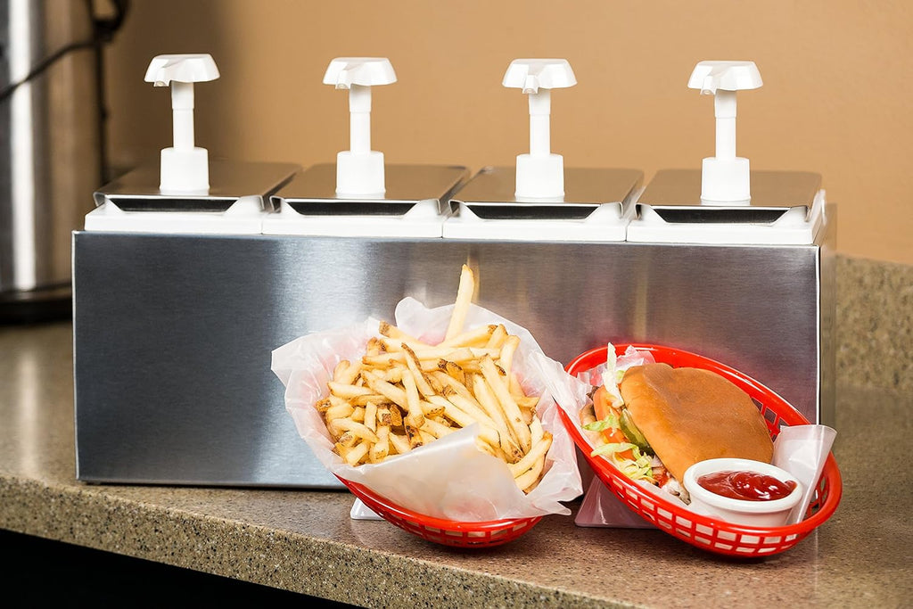 Quadruple Condiment Pump Station with 2.5 Quart Jars C465