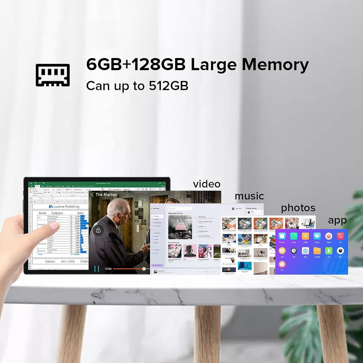 10 inch Android 11 Tablet, 6GB RAM 128GB ROM, Octa Core, 7000mAh, 1920x1200 FHD, Dual Camera U861194
