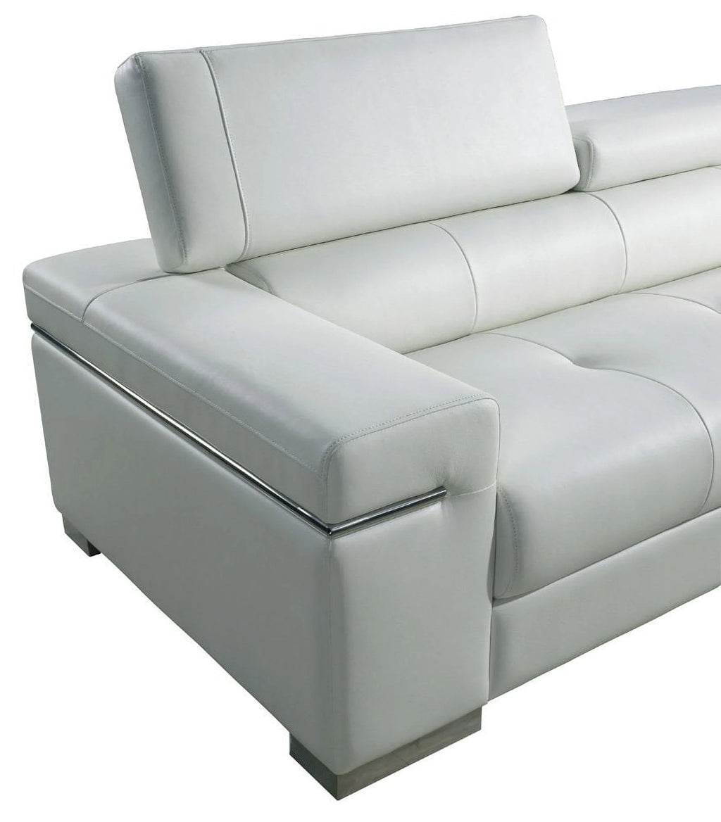 White Leather Sofa V48627