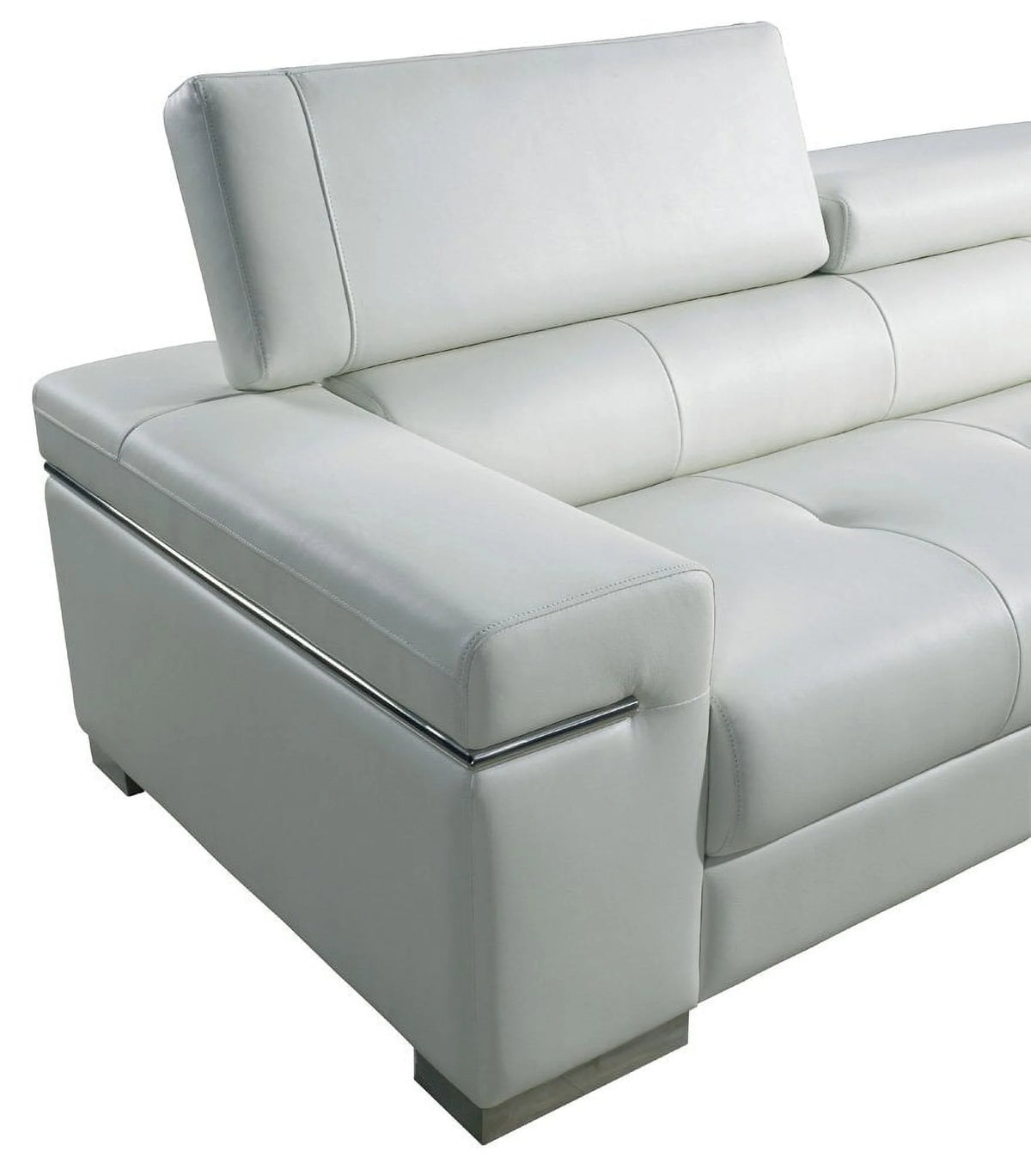 White Leather Sofa V48627