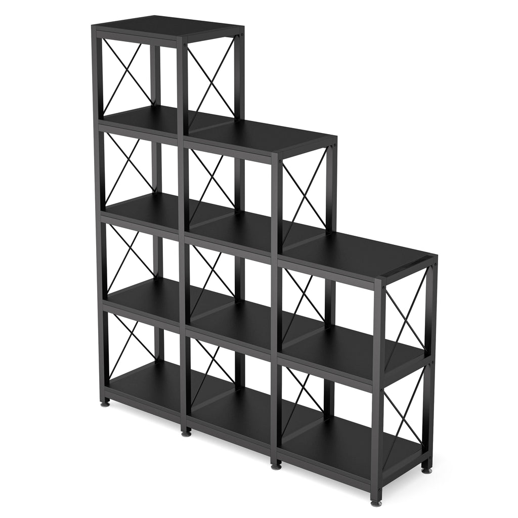 Brown 5-Tier Ladder Corner Bookcase V455