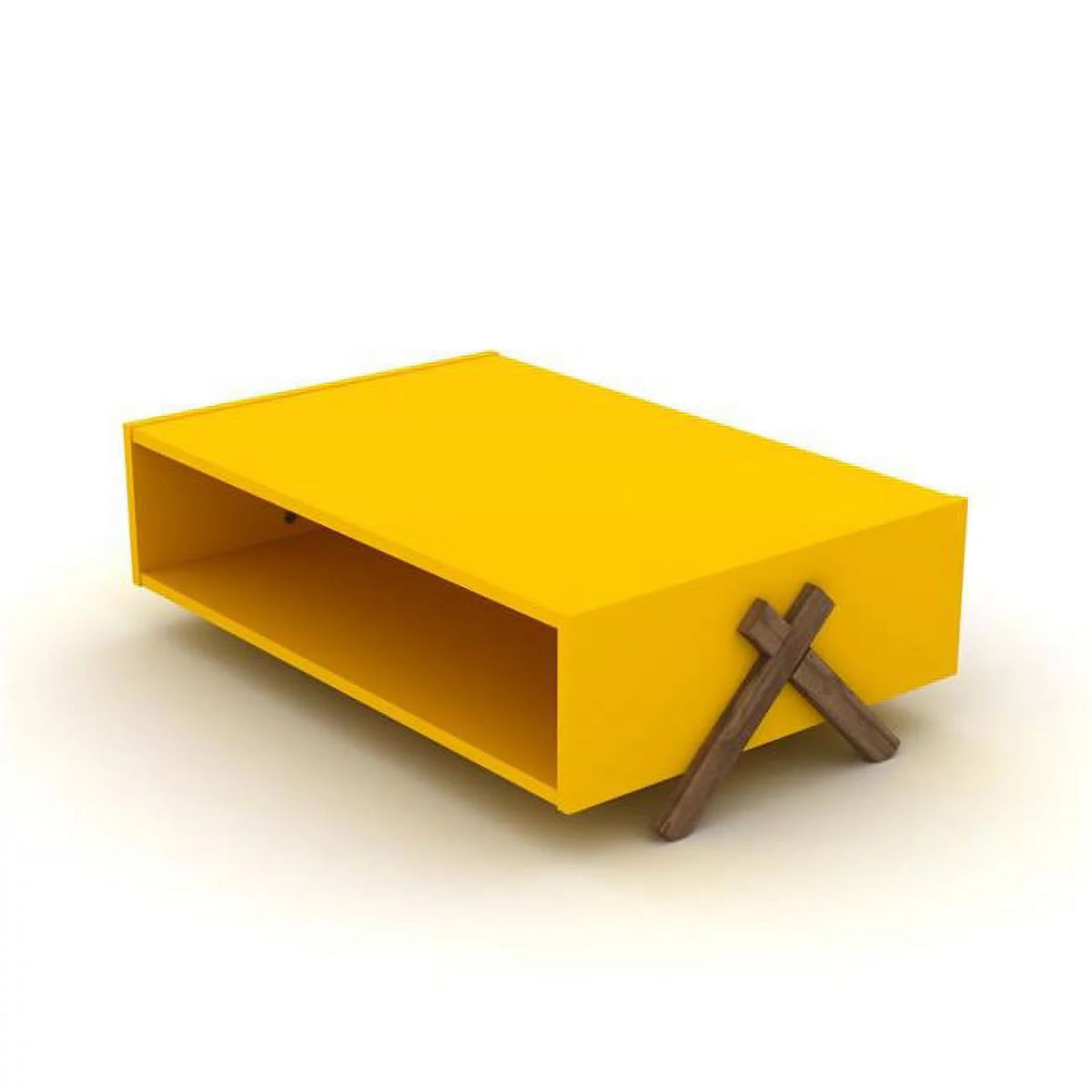 Walnut & Yellow Coffee Table W71457