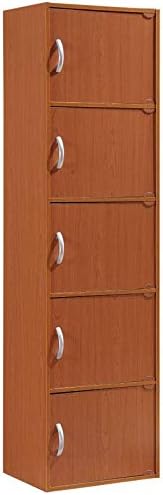 5 Shelf 5 Door Bookcase in Cherry Y6463