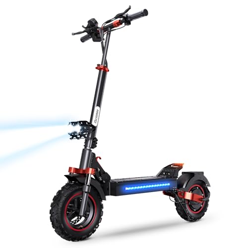 Electric Scooter with 28/38 MPH Top Speed, 40/50 Miles Range, 10/11" Offroad Pneumatic Tire, Dual Suspensions, Foldable S990