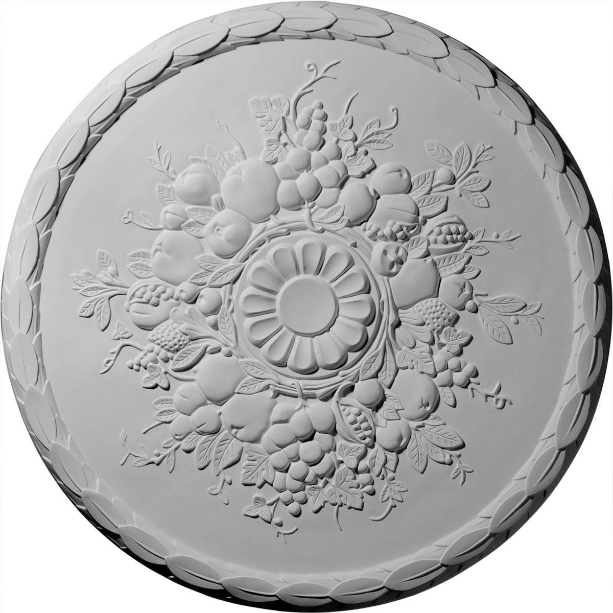 22 1/2x22OD x 1 1/4x22P Ceiling Medallion, Hand-Painted Golden Oak L50911