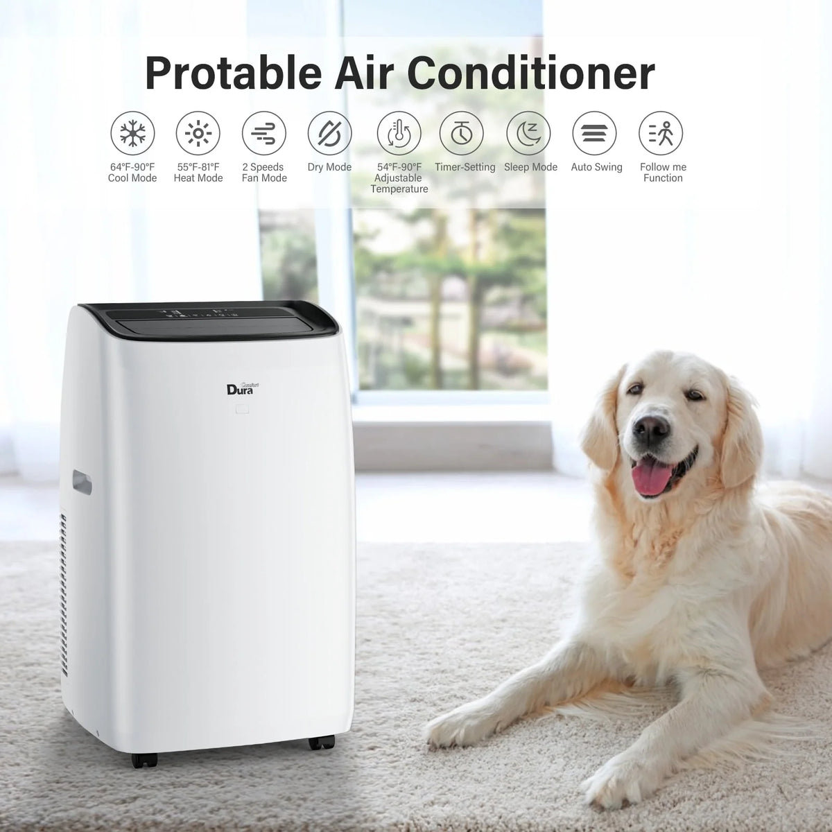 10200 BTU Portable Air Conditioner with Dehumidifier and Fan N156232