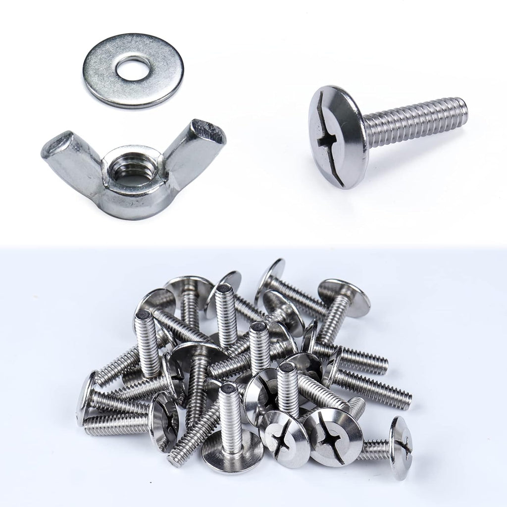 1/4'' X 1? 100Pairs Stainless Steel Bolts, Nuts, and Washers O14620