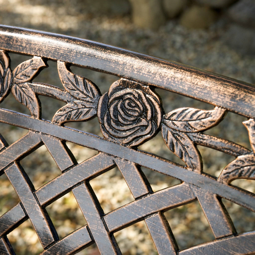 Copper Cast Aluminum Bench G156713