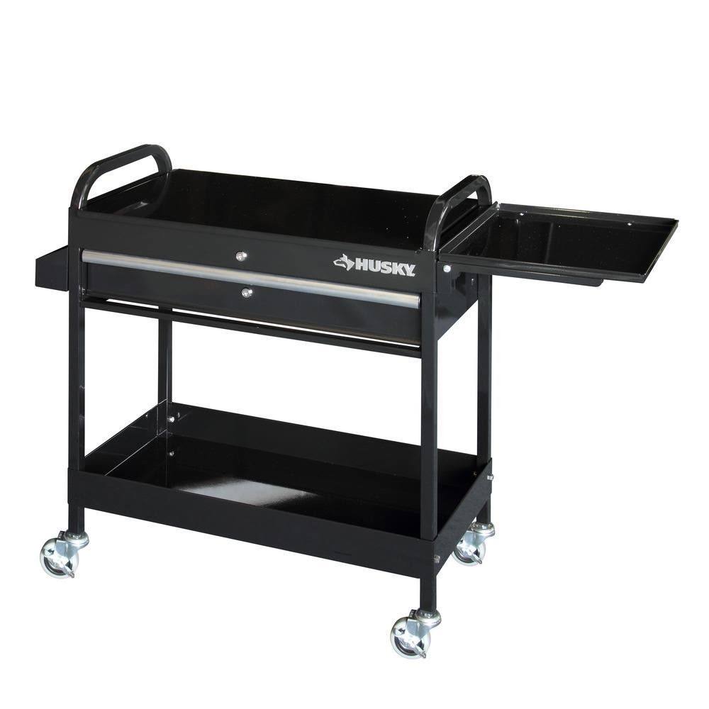 Black 1-Drawer Tool Utility Cart Y736