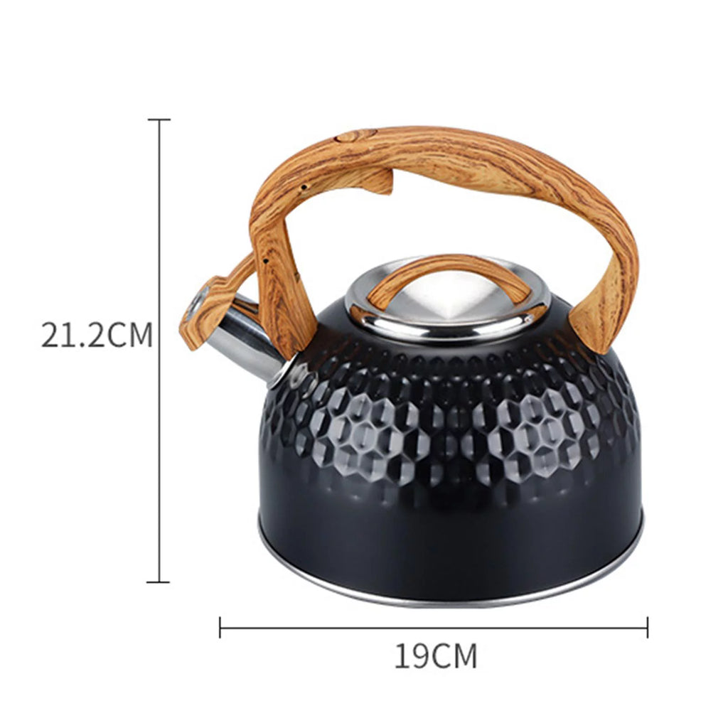 Black Stainless Steel Whistling Tea Pot U147