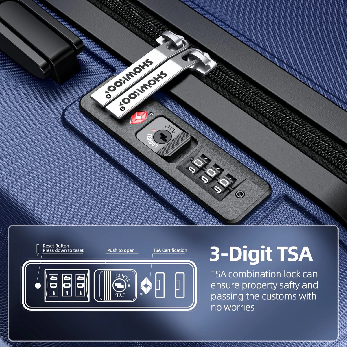 3 Piece Expandable ABS Hardshell Spinner Luggage Set T970267