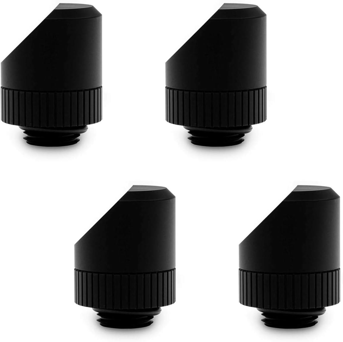 Black 45 Degree Angled Rotary Fitting, 4-Pack P64145