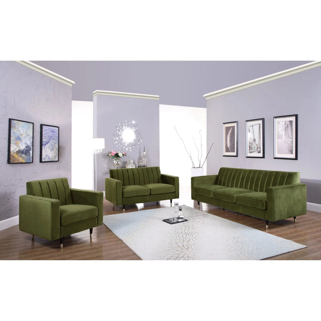 Gray Velvet Loveseat W60274