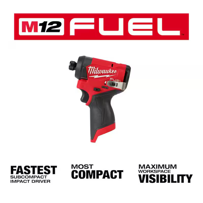 12V Brushless Cordless 1/4 in. Hex Impact Driver with Batteries and Charger N292