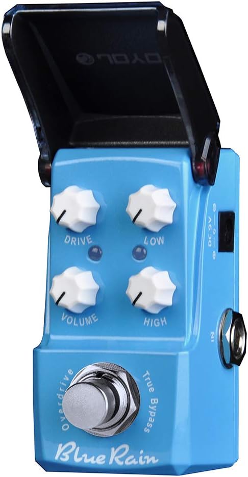 Blue Rain Overdrive Mini Pedal for Electric Guitar, True Bypass, Pack of 2 R7125