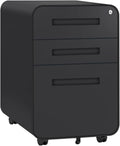Blue 3 Drawer Locking Metal Rolling File Cabinet B9664