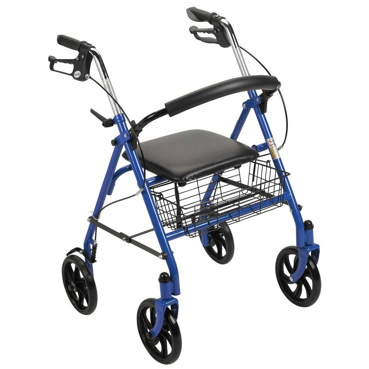 Blue 4-Wheel Rollator Walker with Removable Back Support K25915