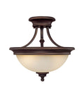 2 Light Semi-Flush Burnished Bronze I599