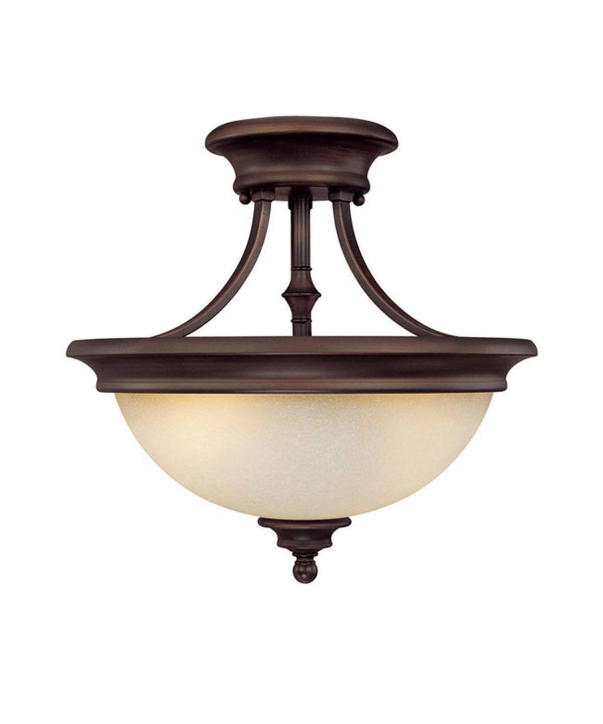 2 Light Semi-Flush Burnished Bronze I599