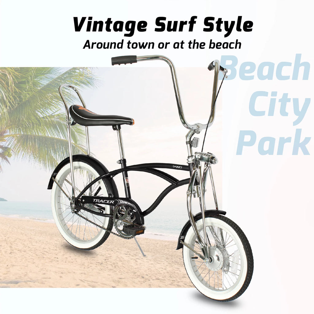 20 inch Matte Black Beach Cruiser Bike X592